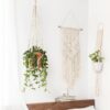 Hand-woven plant hanger