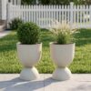 Plastic urn planter