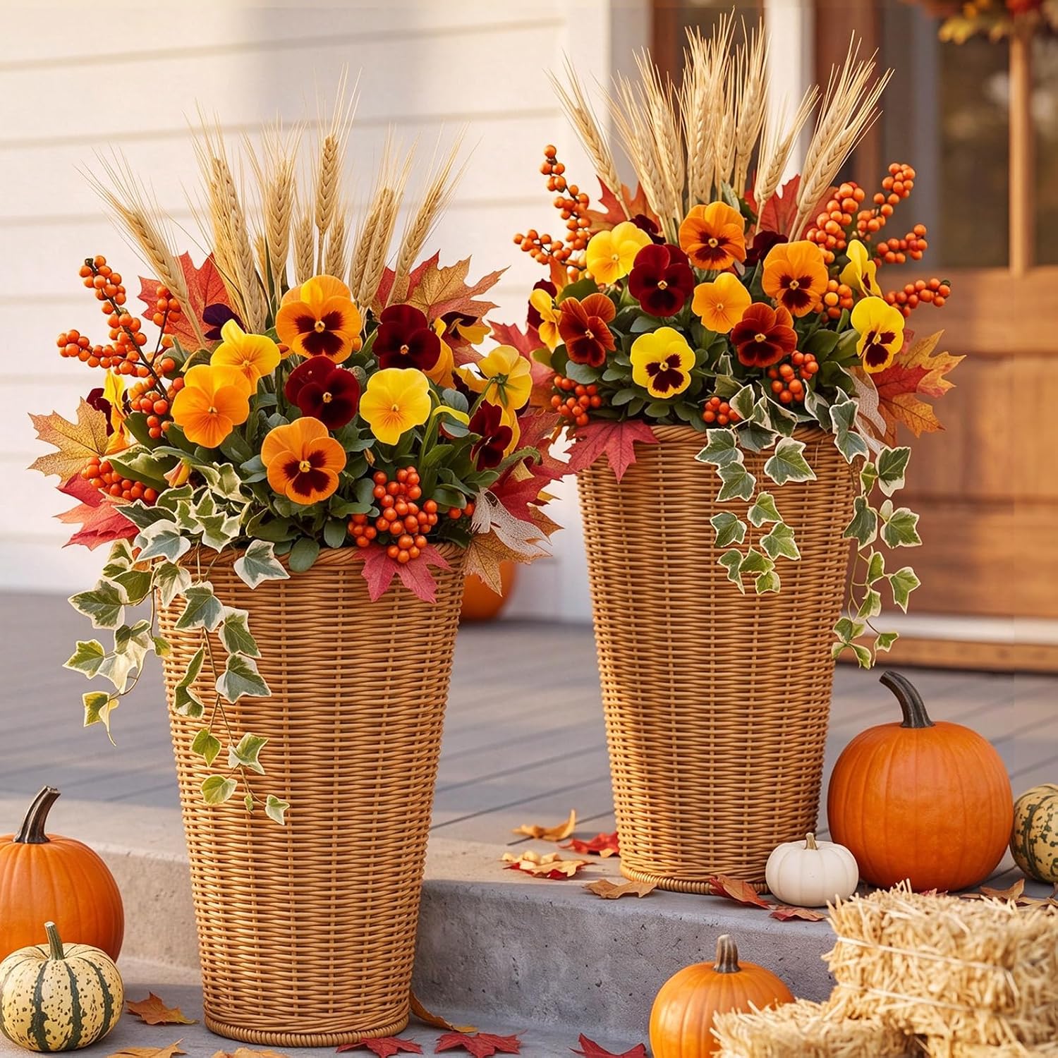 Wicker planter